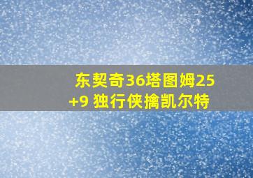 东契奇36塔图姆25+9 独行侠擒凯尔特